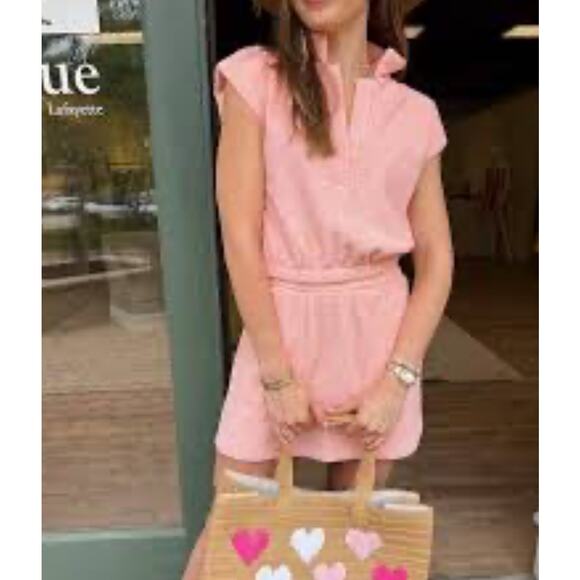 Mantra Irie Towel Collar Top in Peach S - Picture 2 of 3